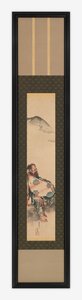 Poeta Semimaru con il suo liuto in una borsa, periodo Edo, 1839 da Katsushika Hokusai