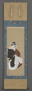 Ritratto di una cortigiana che cammina da Katsushika Hokusai