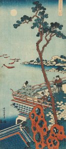 Stampa dalla serie "Uno specchio vero di poesie cinesi e giapponesi" da Katsushika Hokusai