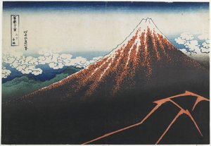 Tempesta sotto la vetta, 1831-1834 da Katsushika Hokusai