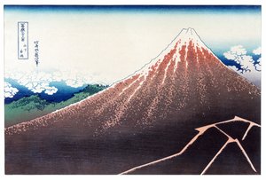 Sanka Haku dalle 36 vedute del Monte Fuji, pub. c.1890 da Katsushika Hokusai