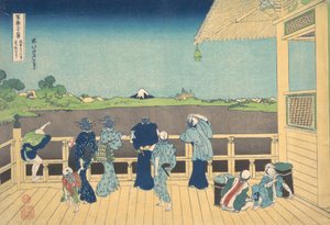 Sala Sazai al Tempio dei Cinquecento Arhat Gohyaku Rakanji Sazaido, ca. 1830-32 da Katsushika Hokusai