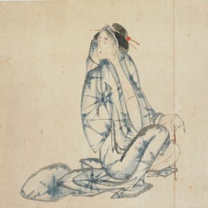 Cortigiana seduta, fine XVIII-inizio XIX secolo da Katsushika Hokusai