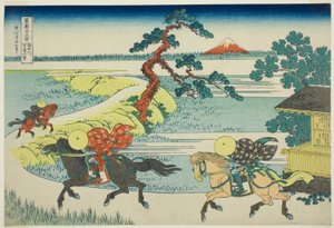 Villaggio di Sekiya sul fiume Sumida, dalla serie "Trentasei vedute del Monte Fuji"