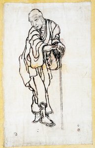 Autoritratto da vecchio, c.1840-49 da Katsushika Hokusai
