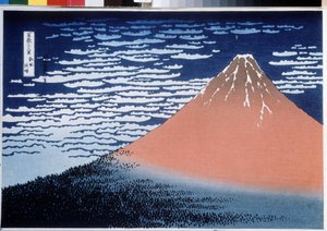 Serie di 36 vedute del Monte Fuji: Il Fuji con tempo sereno (anche chiamato Il Fuji rosso)