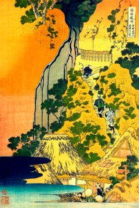 Serie sulle cascate delle diverse province: Cascate del tempio Kiyotaki Kannon, Sakanoshita sulla strada Tokaido da Katsushika Hokusai