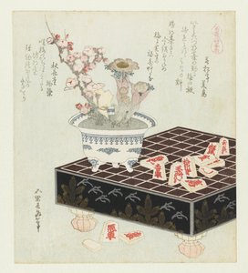 Pezzi di Shôgi (serie Una serie con cavalli) da Katsushika Hokusai