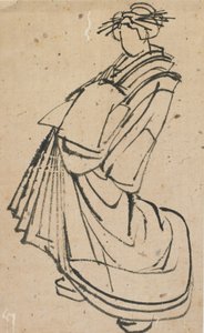 Schizzo di una cortigiana, fine XVIII-inizio XIX secolo