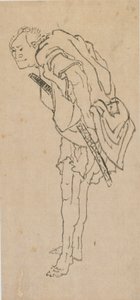 Uomo in piedi, fine XVIII-inizio XIX secolo da Katsushika Hokusai