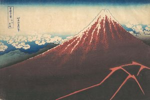 Tempesta sotto il Monte Fuji, dalla serie Trentasei vedute del Monte Fuji