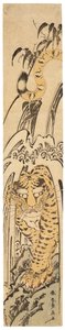 Takishita no tora (Tigre sotto una cascata), c.1780s da Katsushika Hokusai
