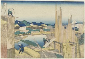 Tatekawa a Honjo, 1831-1834 da Katsushika Hokusai