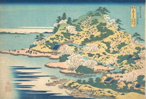 Tenpozan alla foce del fiume Aji nella provincia di Settsu da Katsushika Hokusai