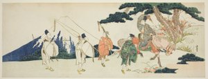 Il viaggio orientale del celebre poeta Ariwara no Narihira da Katsushika Hokusai