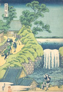 Le cascate di Aoigaoka nella capitale orientale Toto Aoigaoka no taki, dalla serie A Tour o... da Katsushika Hokusai