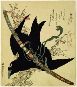 Il piccolo corvo con la spada del clan Minamoto, c.1823