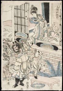 Il palazzo del re Zhou di Cina da Katsushika Hokusai