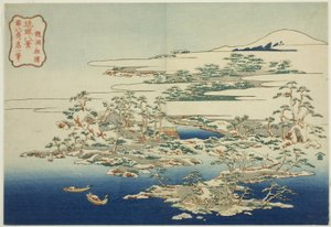 Il suono del vento tra i pini a Ryuto (Ryuto shoto), dalla serie "Otto vedute delle isole Ryukyu (Ryukyu hakkei)"