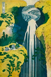 La cascata di Amida dietro la strada di Kiso da Katsushika Hokusai