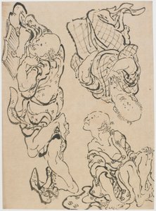 Tre figure da Katsushika Hokusai
