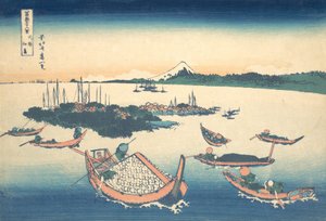 Tsukudajima nella provincia di Musashi, dalla serie Trenta-sei vedute..., ca. 1830-32 da Katsushika Hokusai