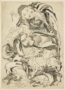 Due eroi cinesi da Katsushika Hokusai