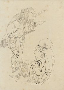 Due cacciatori, periodo Edo da Katsushika Hokusai