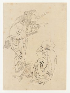 Due cacciatori, periodo Edo da Katsushika Hokusai
