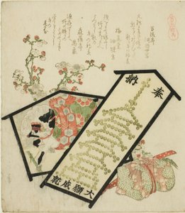 Immagini votive (Ema), dalla serie "Una selezione di cavalli (Uma-zukushi)" da Katsushika Hokusai