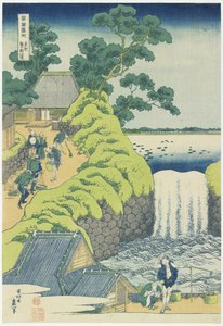 Cascata ad Aoigaoka in Edo, c. 1833 da Katsushika Hokusai