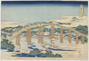 Ponte Yahagi a Okazaki sulla Tokaido, 1833-34