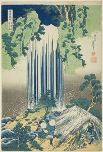 Cascata di Yoro nella provincia di Mino (Mino no kuni Yoro no taki), dalla serie Tour delle cascate in varie province (Shokoku Takimeguri)