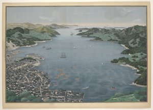 Porto di Nagasaki da Kawahara Keiga (workshop of)