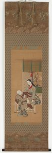 Una ragazza seduta su una veranda, periodo Edo, XVIII secolo da Kawamata Tsuneyuki
