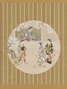 Parodia di una scena da Il Racconto di Genji, inizio XVIII secolo