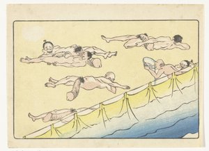 Uomini a riposo da Kawanabe Kyosai