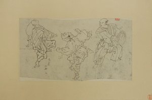 Tre danzatori Kyogen, fine XIX secolo