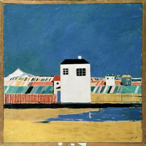 Paesaggio con una casa bianca da Kazimir Severinovich Malevich