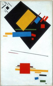 Pittura suprematista Trapezio nero e quadrato rosso da Kazimir Severinovich Malevich