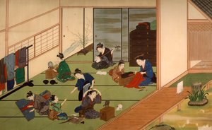 Gruppo di Geishe, di Kawahara Keiga, acquerello, Giappone, Civiltà giapponese, inizio XIX secolo