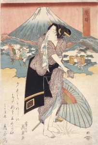 Stazione di Hara (Hara No Eki) da Keisai (1790 1848) Eisen