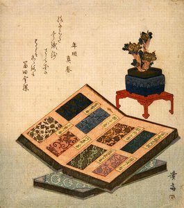 Libri campione di disegni di broccato da Keisai Eisen