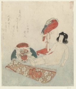 Una bambola e altri giocattoli da Keisai Eisen