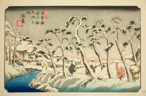 N. 15: Itahana (Jugo: Itahana), dalla serie "Sessantanove stazioni del Kisokaido (Kisokaido rokujukyu tsugi no uchi)" da Keisai Eisen