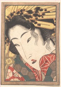 Geisha respinta da «Passioni raffreddate dalla neve primaverile» da Keisai Eisen