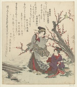 Due donne alla ricerca di erbe da Keisai Eisen