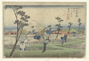 Veduta del Monte Fuji da Konosu (De stations van de Kisokaido, Kisoji eki) da Keisai Eisen
