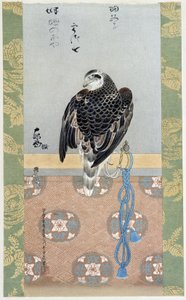 Falco - dipinto su seta di Itaya Keishiu