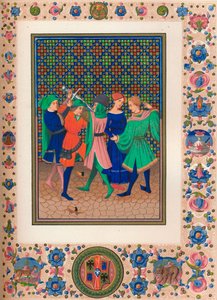 Scena da un manoscritto illuminato, XV secolo, 1849 da Kellerhoven